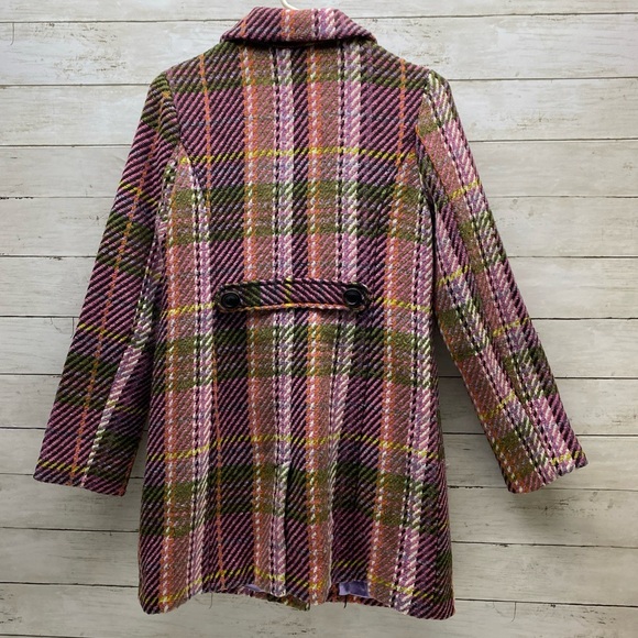 Cherokee Girls Kids Youth Multicolor Coat XL Wool Blend Buttons Pockets - Picture 9 of 16